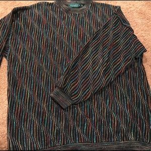 Sweater Tundra Coogi Black multi color XLT Tall